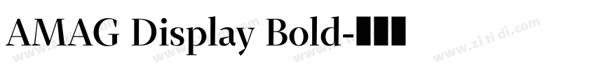 AMAG Display Bold字体转换
